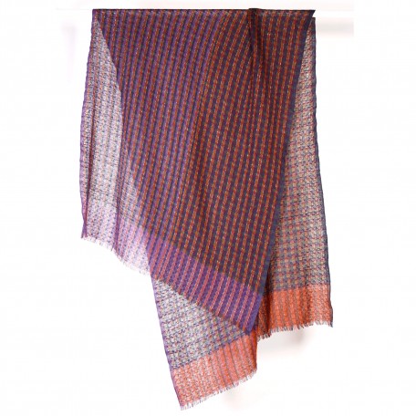 Multi-colour scarf MaPoésie Paris Aventure Violet