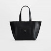 Black leather tote bag Lunano Atp Atelier