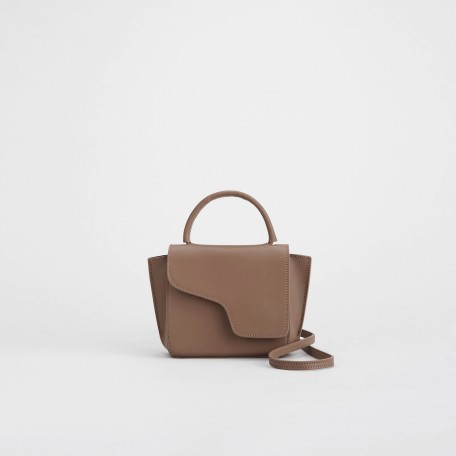 Mini leather bag in beige Montalcino Hazelnut ATP Atelier