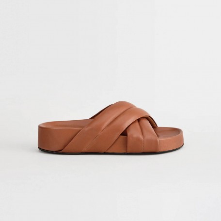 Padded sandal in camel Airali ATP Atelier