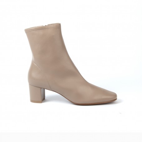 By Far Sofia Nude ankle boots